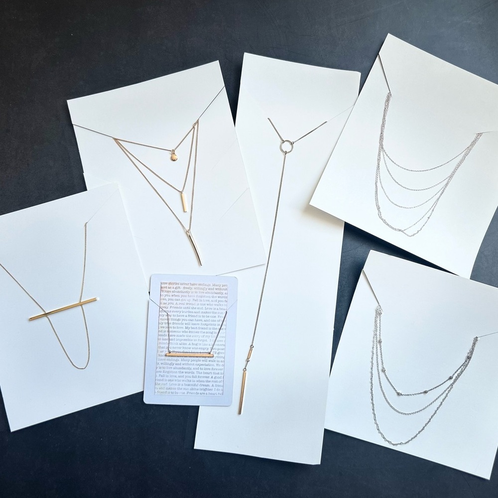 Bundle of Minimalist Fashion Jewelry Necklaces